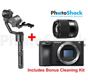 Zhiyun Crane v2 & Sony a6500 Bundle With Sigma 30mm Lens - Bonus Cleaning Kit