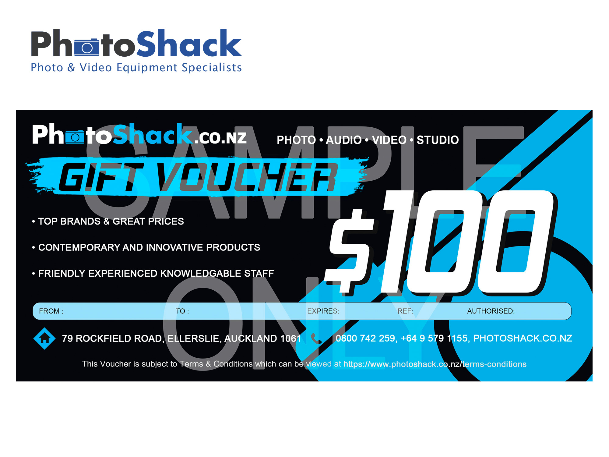 Photoshack Gift Voucher $100