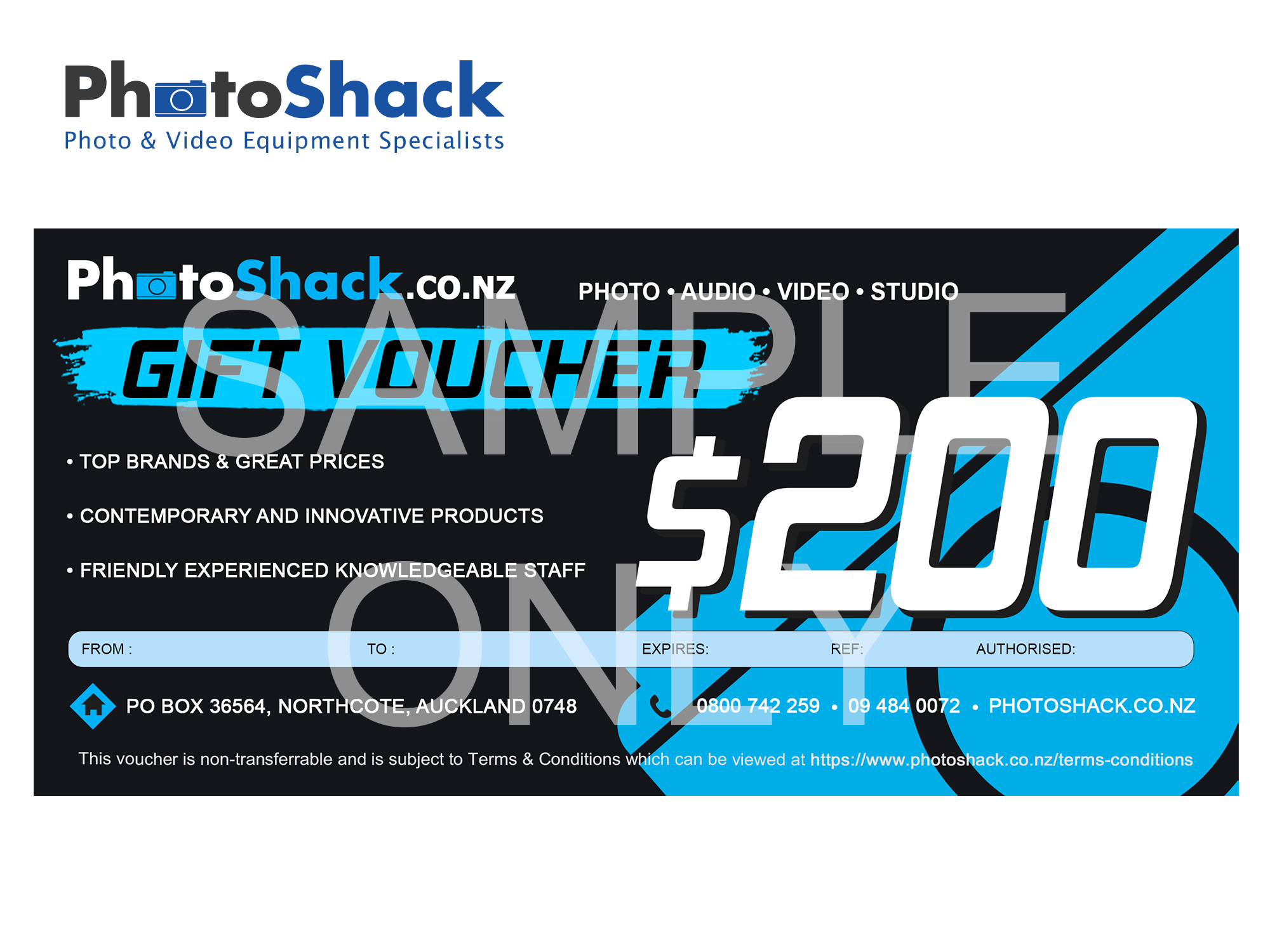 Photoshack Gift Voucher $200