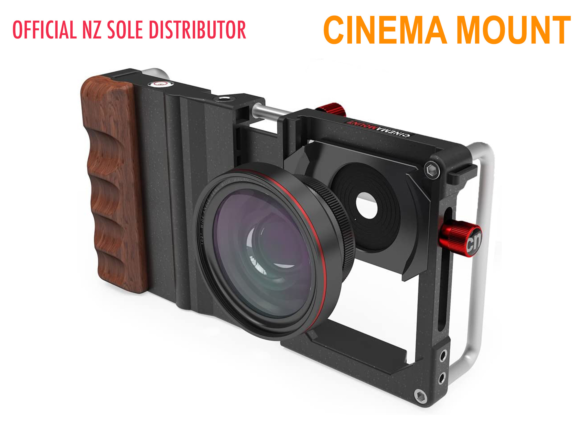 Cinema Mount for Smart Devices - Black / Wood