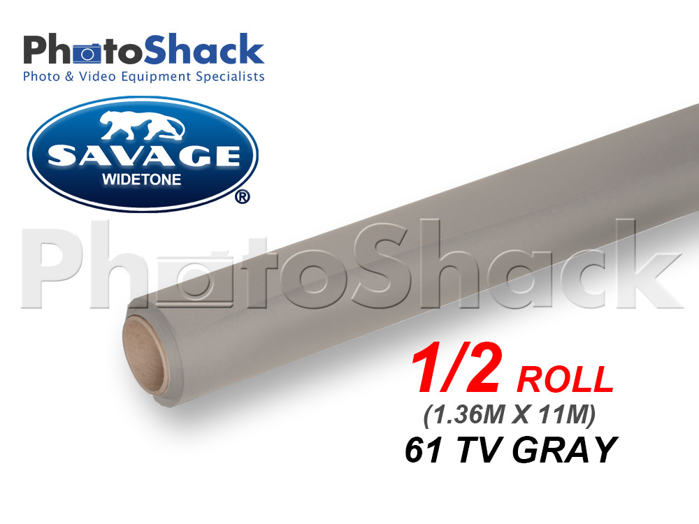 SAVAGE Paper Background Half Roll - 61 TV Gray