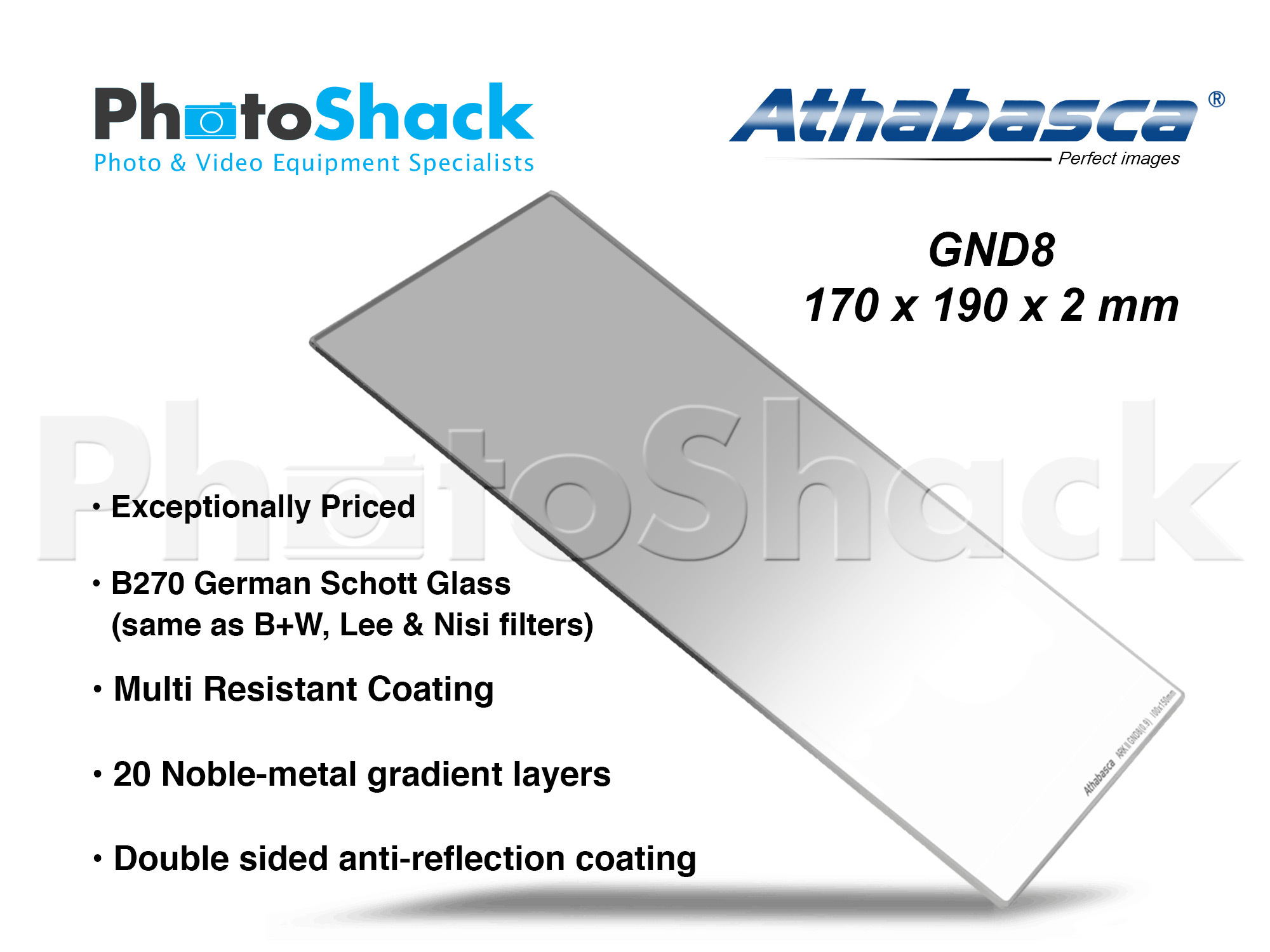 Athabasca Graduated GND 8 (0.9) 170mm x 190mm