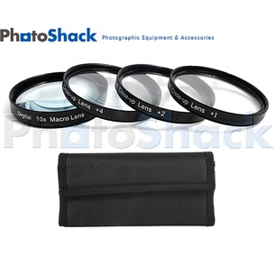 Close up Macro Lens Filter set (+1, +2, +4, +10) - 55mm