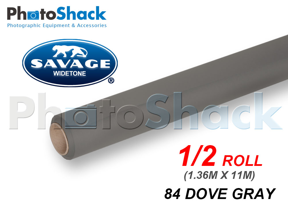 SAVAGE Paper Background Half Roll - 84 Dove Gray