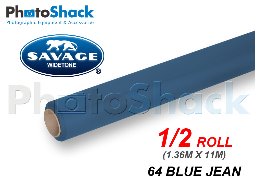 SAVAGE Paper Backdrop Half Roll - 64 Blue Jean