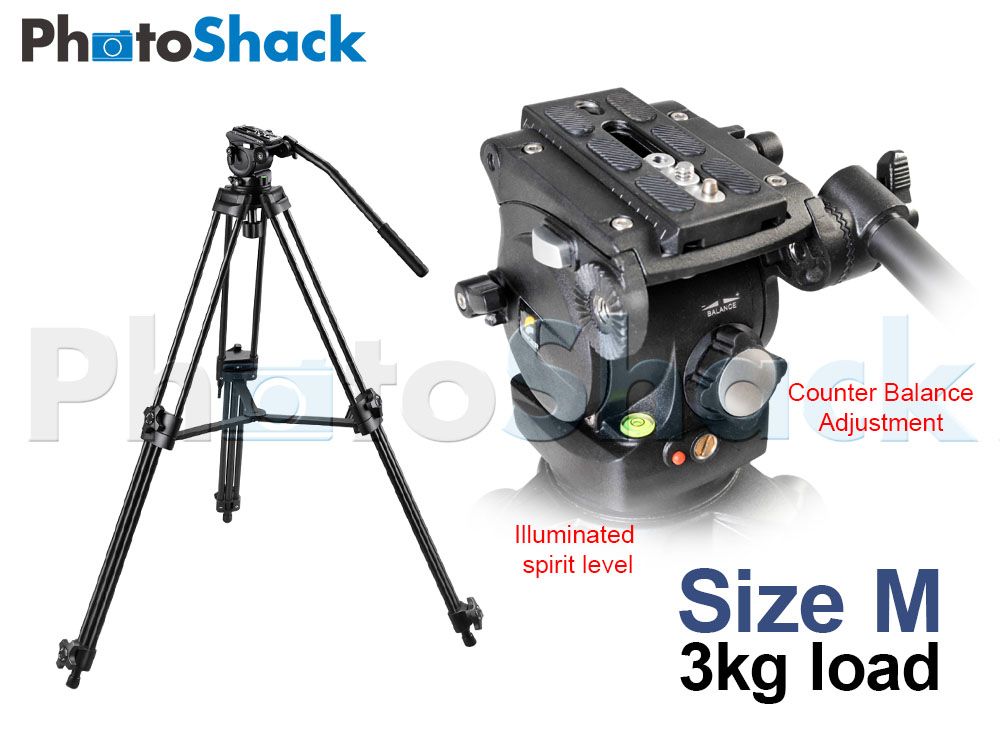 FC-370 Fluid Panning Head Tripod - Med