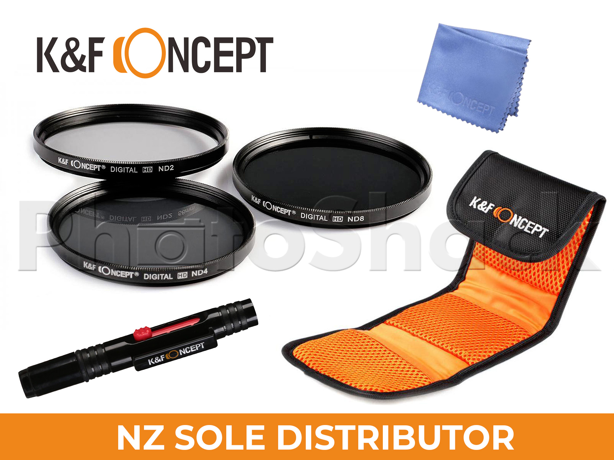 KNDSetP67 -Neutral Density ND2 + ND4 + ND8 Filter Set w/ Cleaning Pen