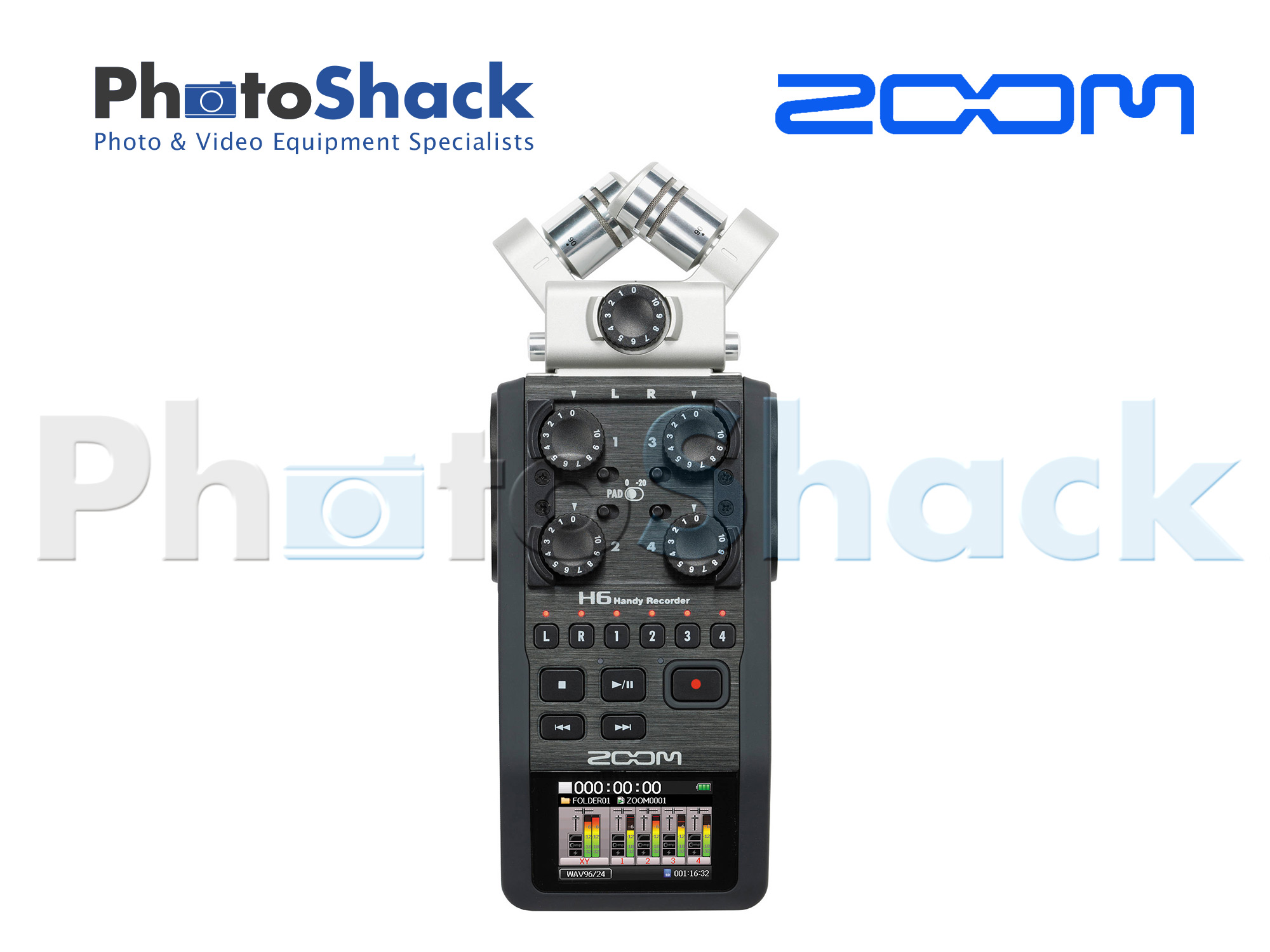 Zoom H6 Handy Recorder with Interchangeable Microphone System