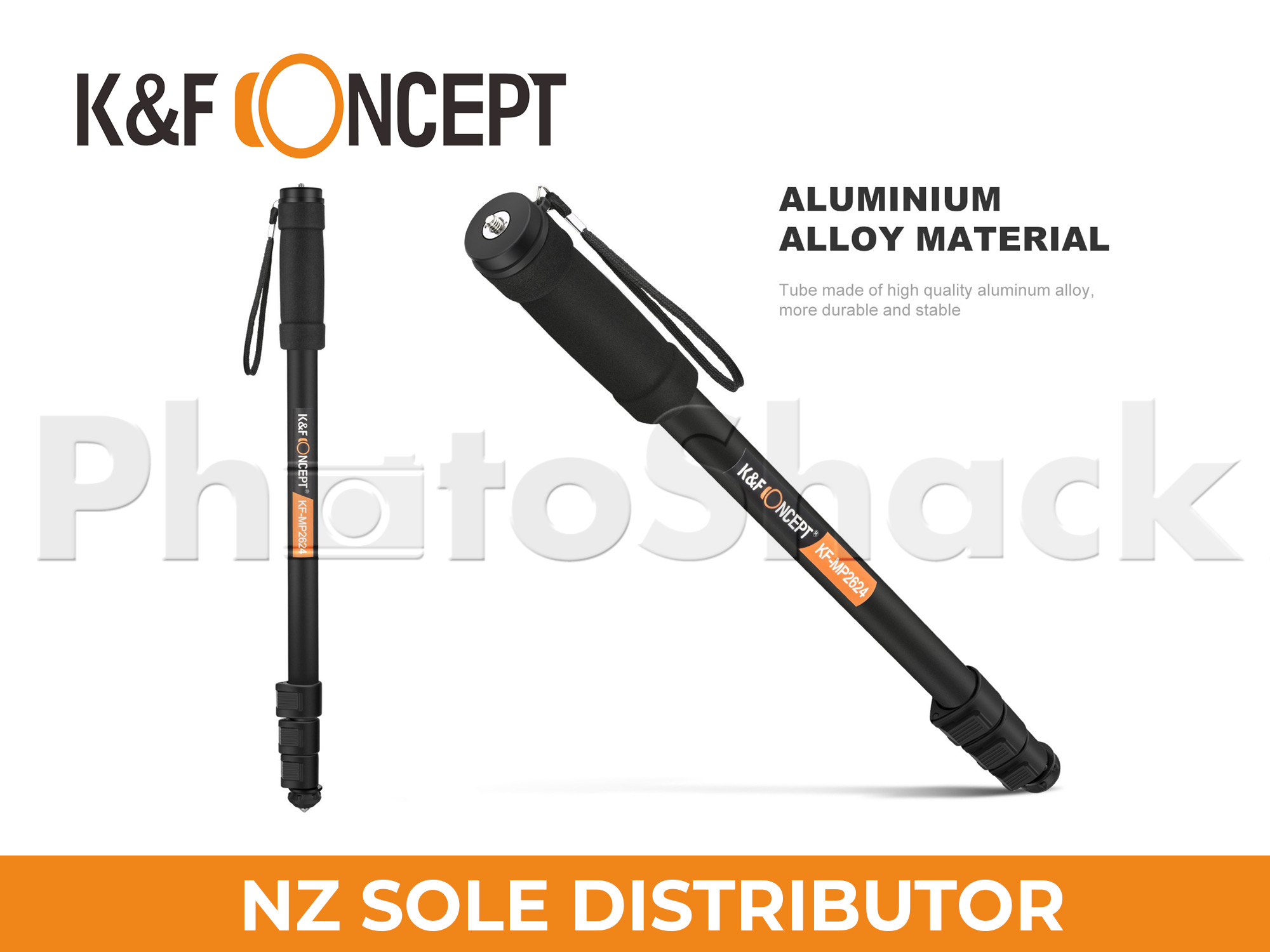 K&F Concept Lightweight aluminum alloy monopod adjustable-height leg and rubber feet