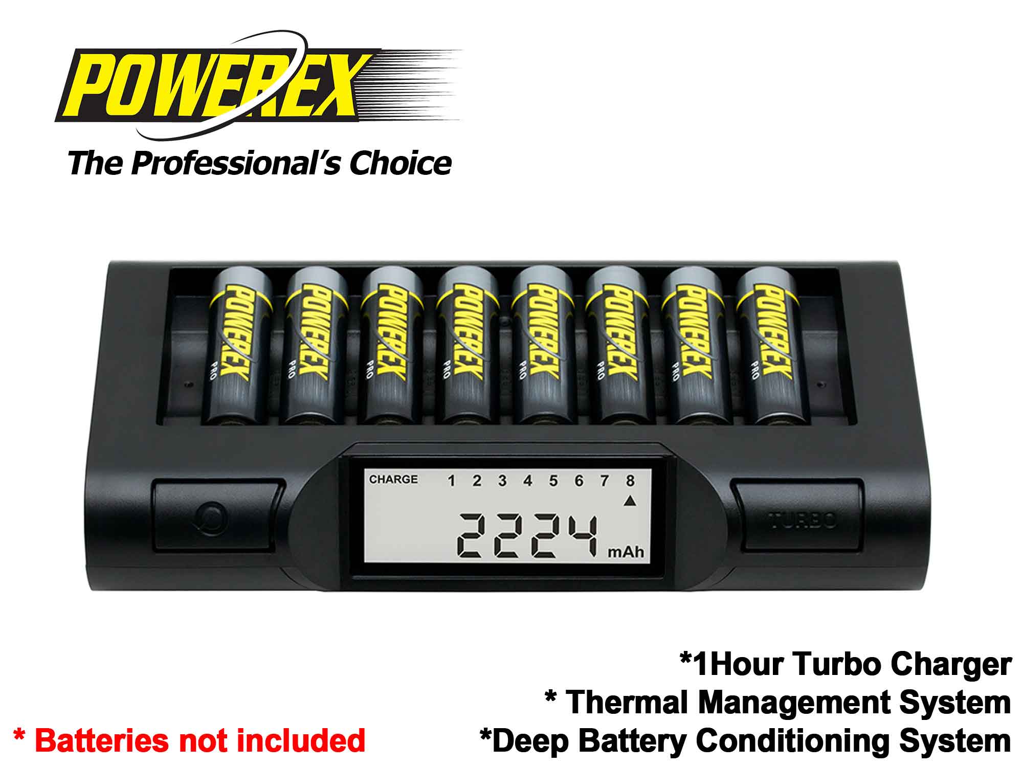 Powerex Turbo Charger/Analyzer for 8 AA/AAA Batteries