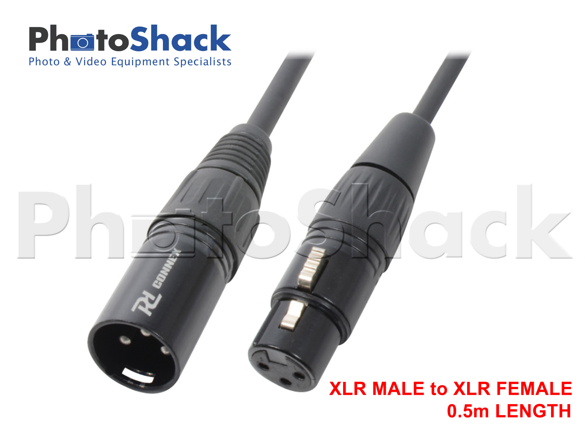 XLR Male to XLR Female 0.5 Metres