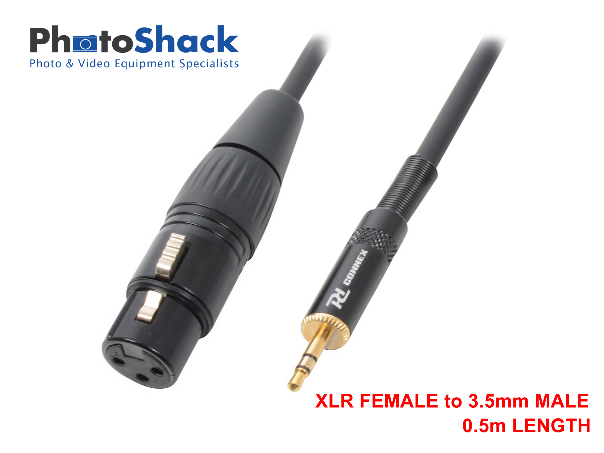 XLR Female to 3.5m Stereo Jack 1 Metre