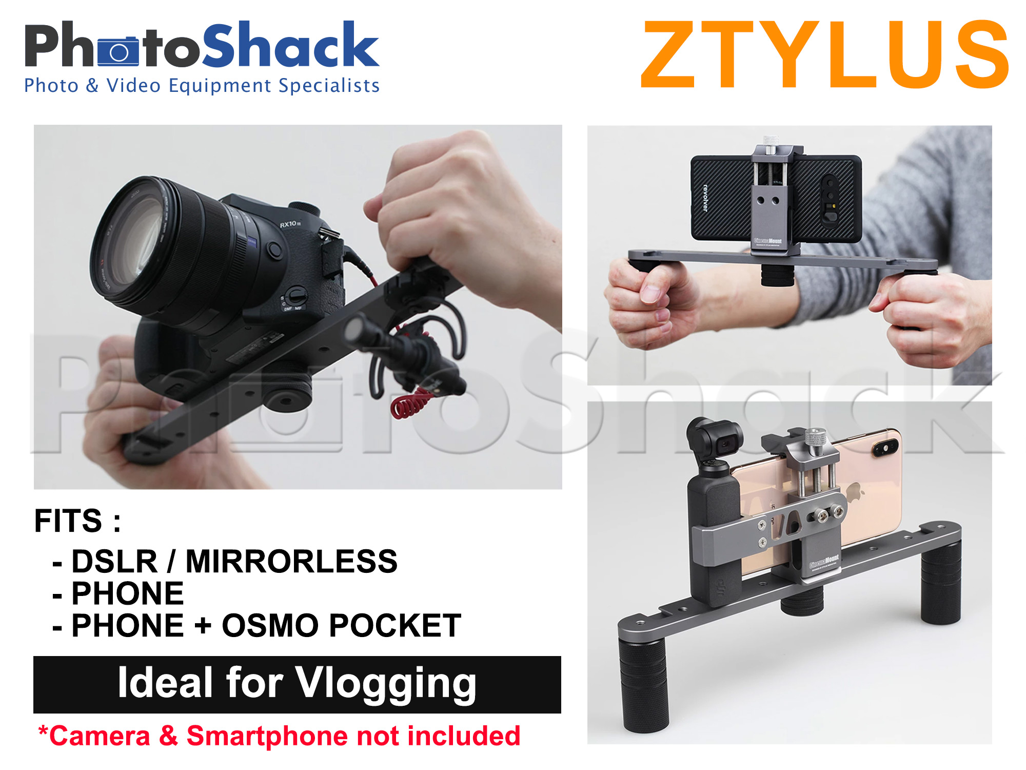 Ztylus Cinema Mount MKIII with Osmo Pocket Clip Kit