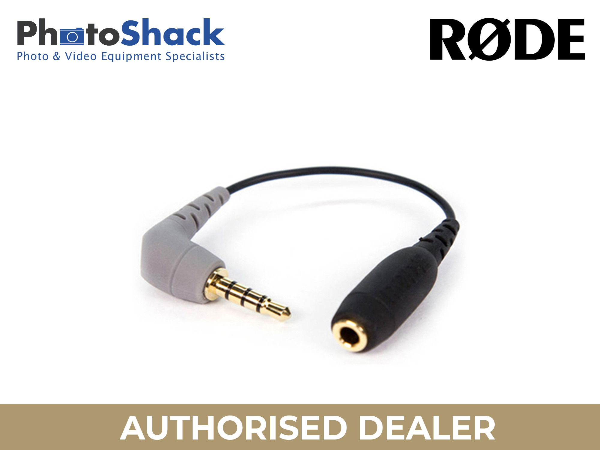 Rode SC4 3.5mm TRS Female to 3.5mm Right-Angle TRRS Male Adapter Cable for Smartphones