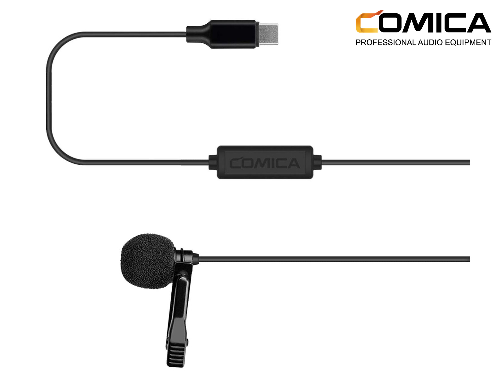 Comica Audio CVM-V01SP(UC) Omnidirectional USB Type-C Lavalier Microphone for Android Devices