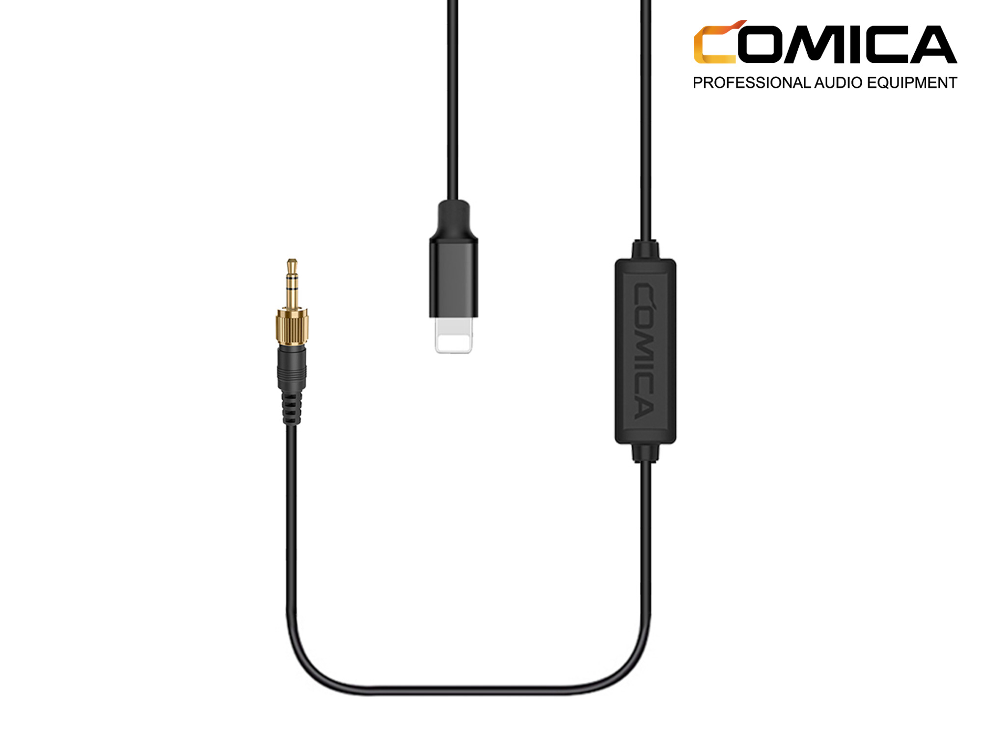 Comica Audio Lock Plate 3.5mm TRS to Lightning Connector