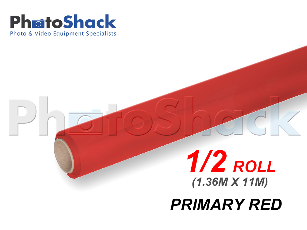 Paper Background Half Roll - Primary Red
