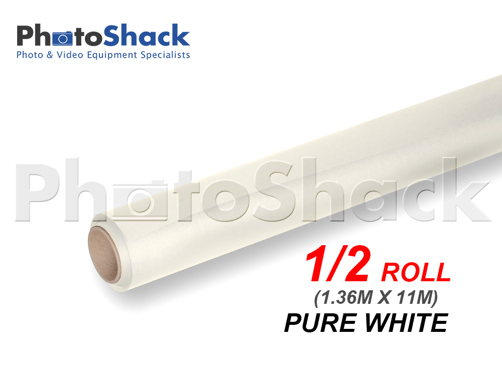 Paper Background Half Roll - Pure White