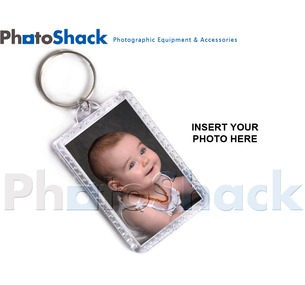 Key Ring rectangle Shape - insert your own pix