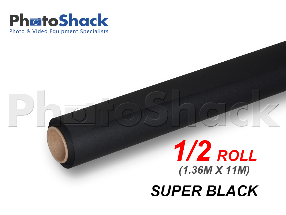 Paper Background Half Roll - Super Black