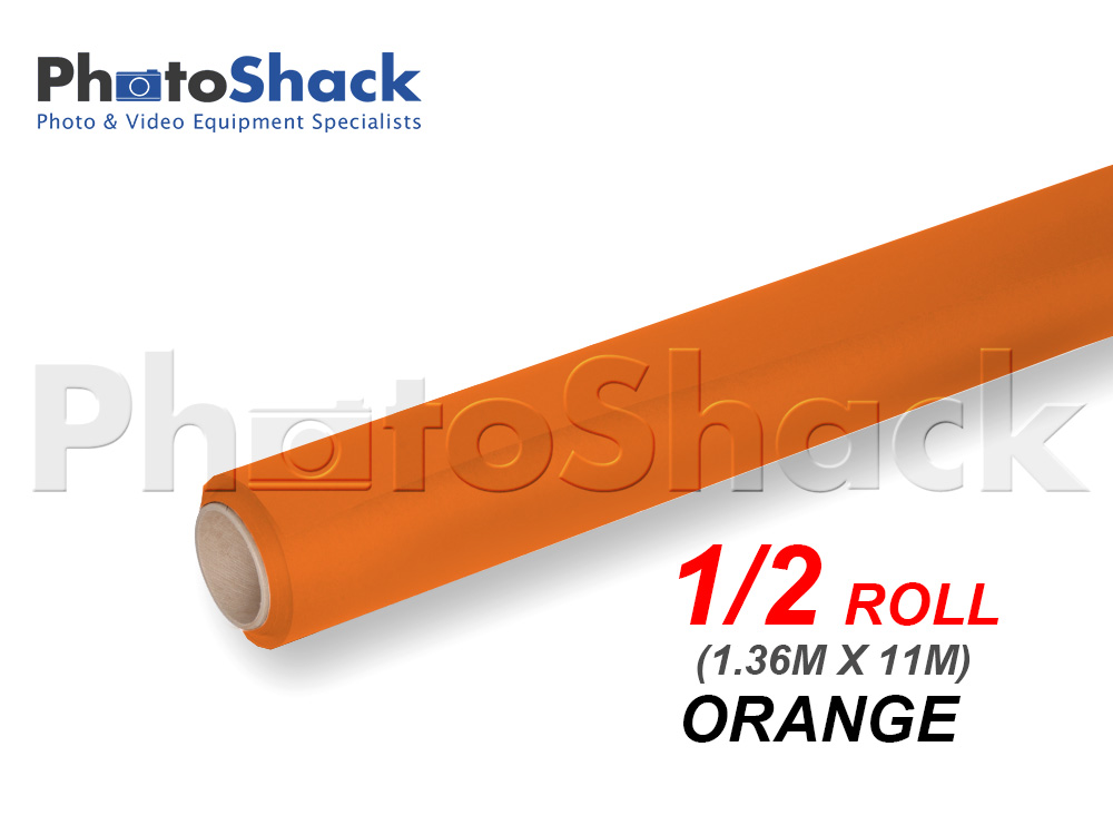 Paper Background Half Roll - Orange