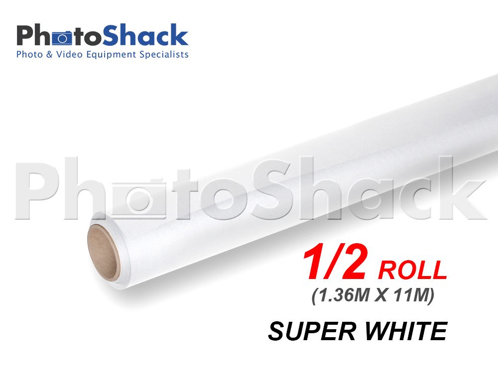 Paper Background Half Roll - Super White