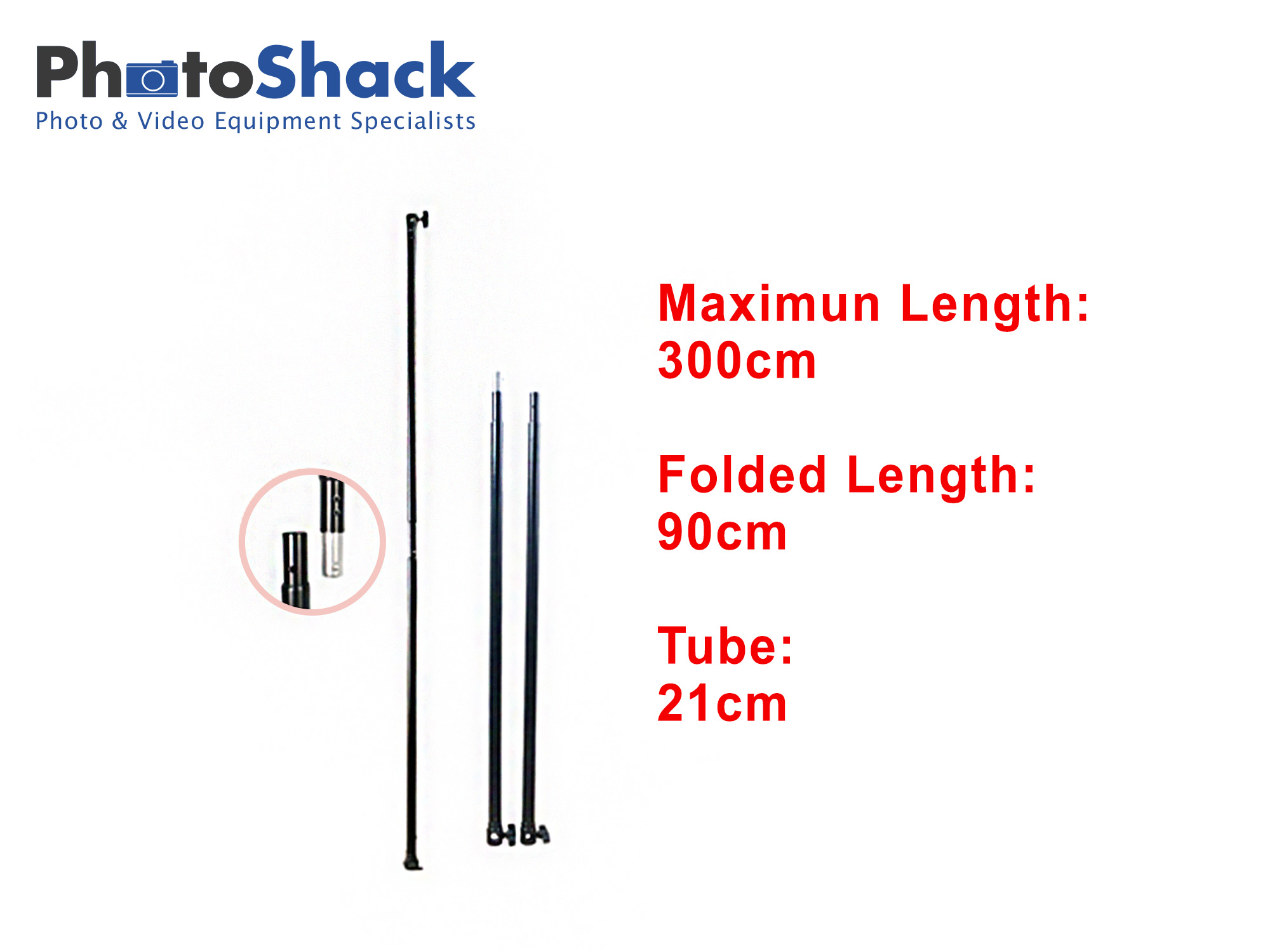 3m Telescopic Bar Aluminum Crossbar (2 poles)