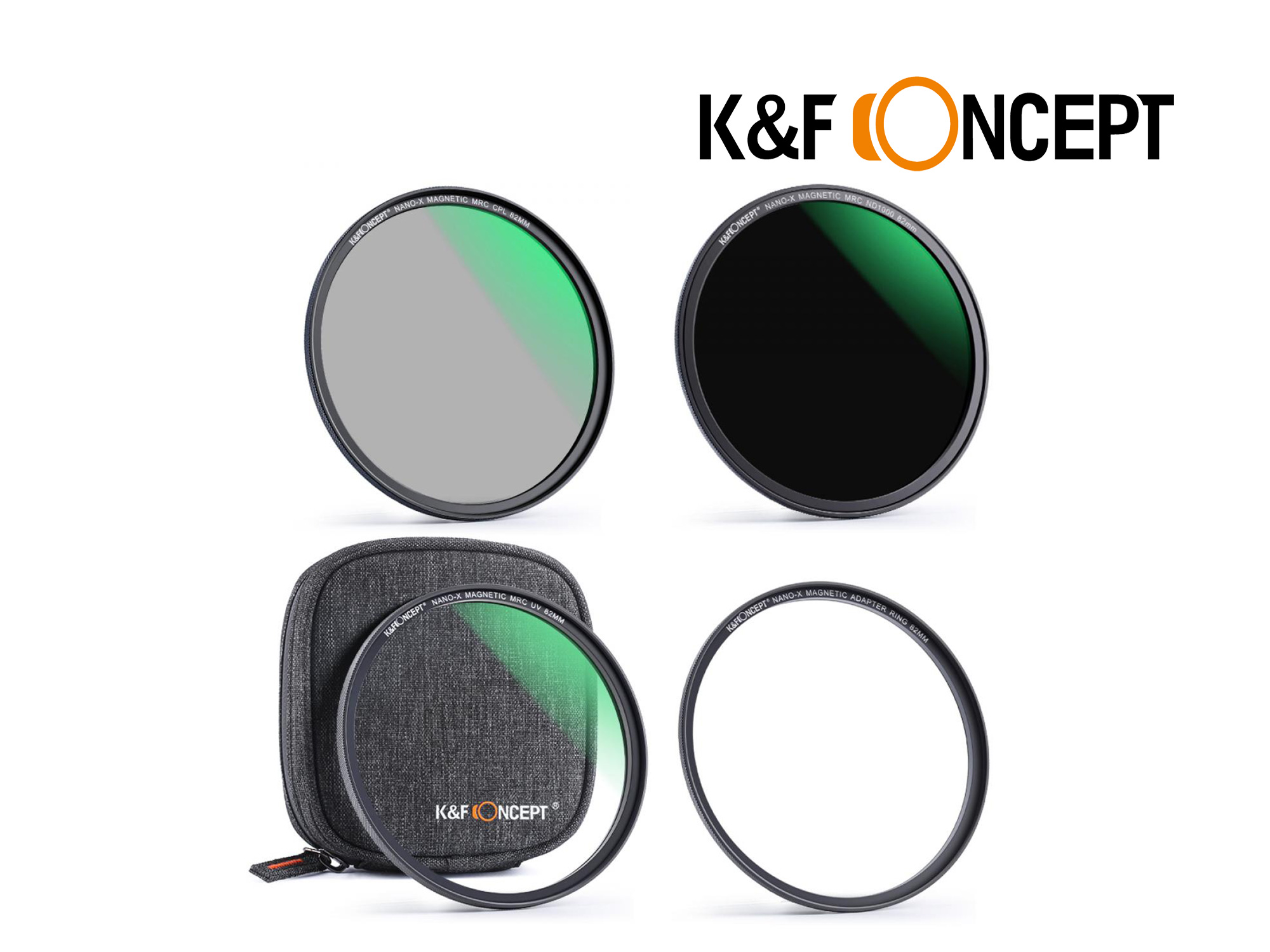 K&F Magnetic filter set. ND + CPL + UV