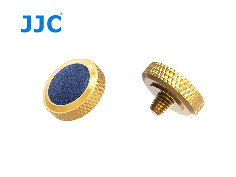 JJC Deluxe Soft Release Button Blue and Gold