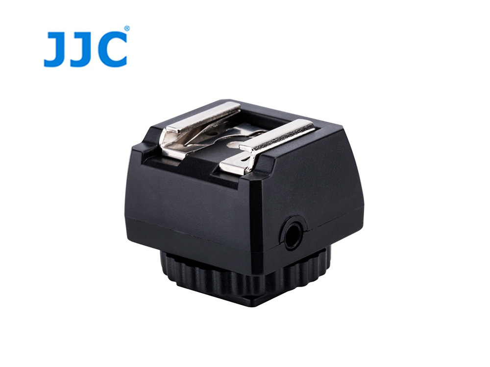 JJC Flash hot shoe adapter & PC female outlets 3.5mm mini phone socket For DSLR 