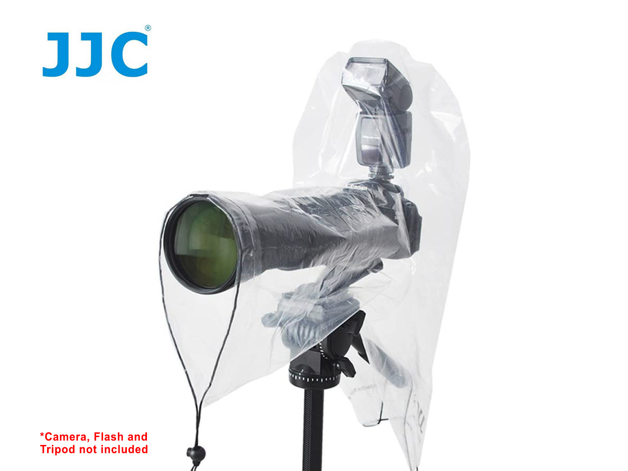 JJC RI-6 Rain Cover for DSLR Cameras with Telephoto Lens & Flash (2 Pack)
