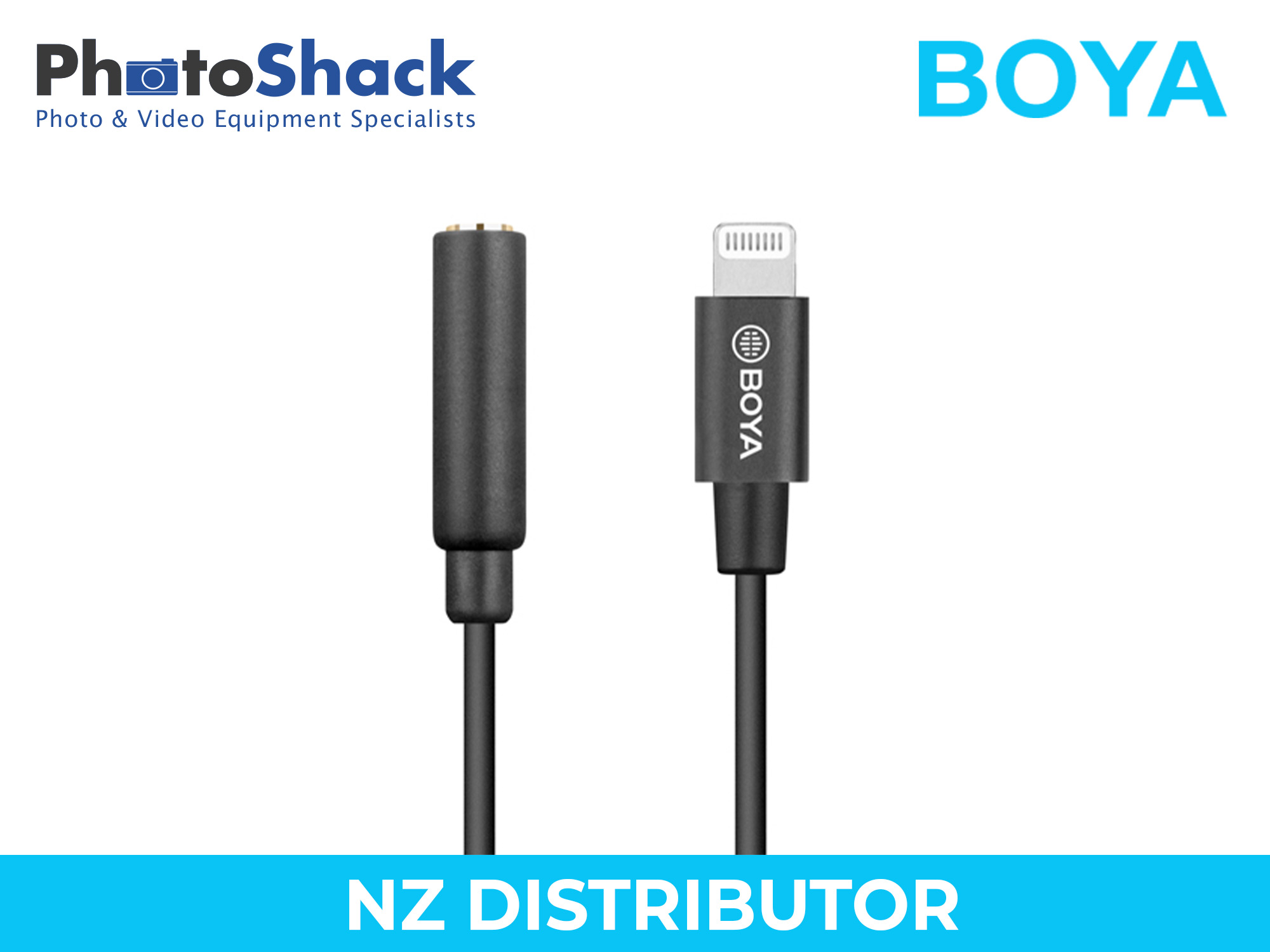 Boya BYK3 3.5mm Female TRRS to Male Lightning Adapter Cable (For IOS devices)