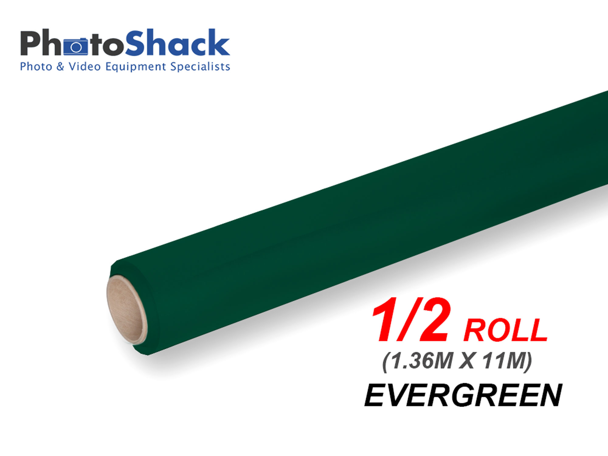 Paper Background Half Roll - Evergreen