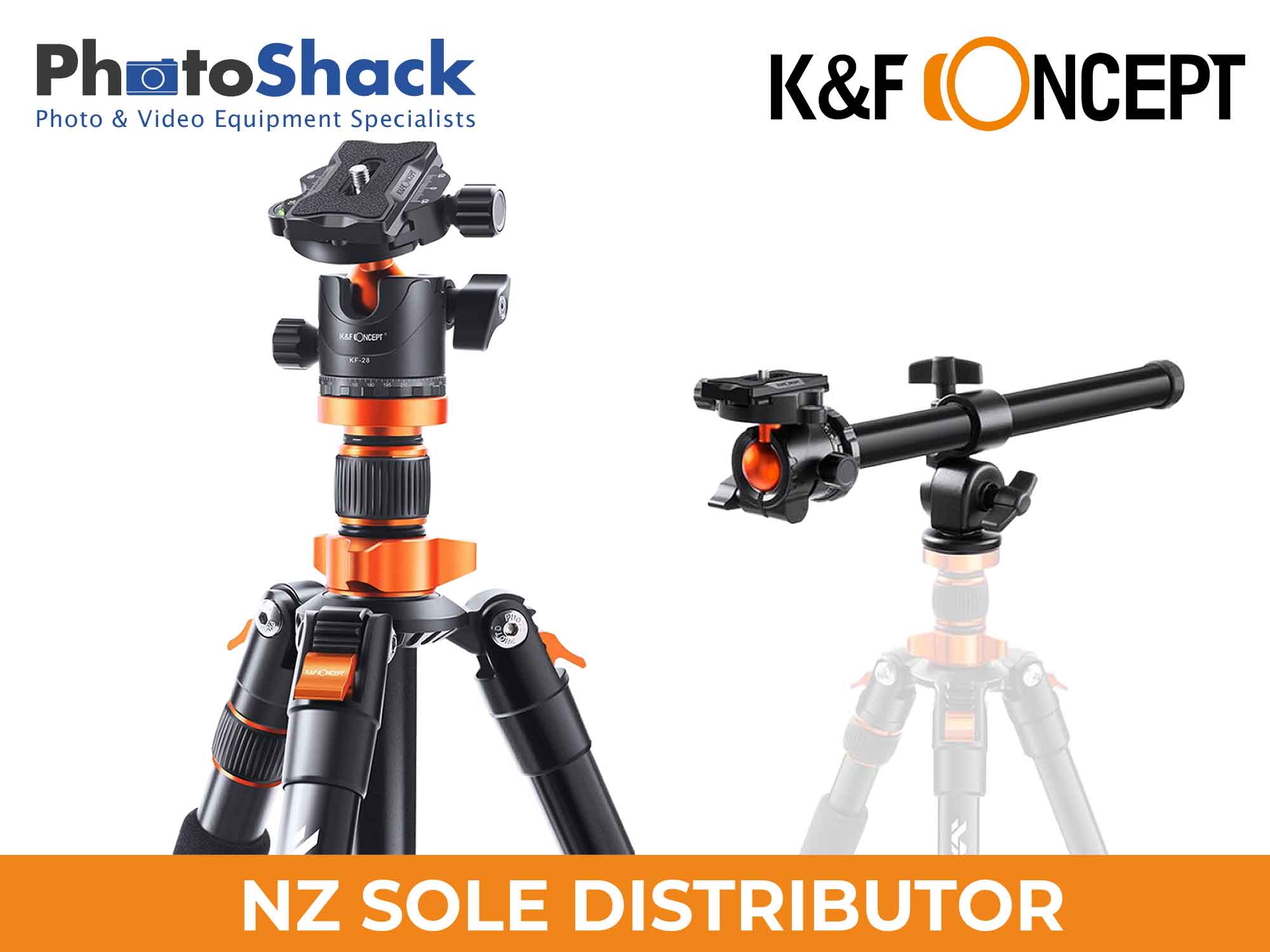 K&F Concept 2m tripod with boom arm