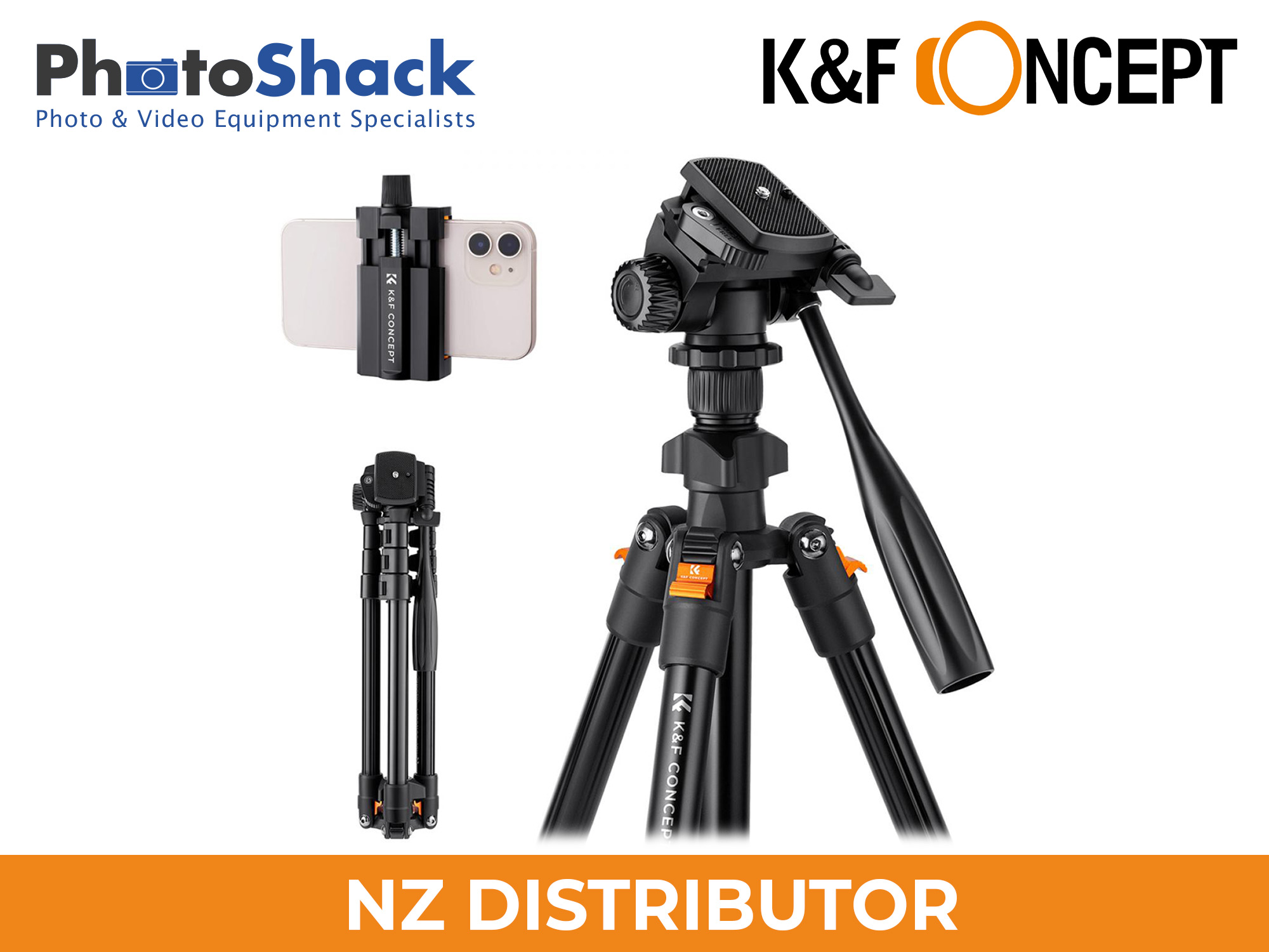 K&F Concept 1.6m K-Series Video Tripod KF09.115