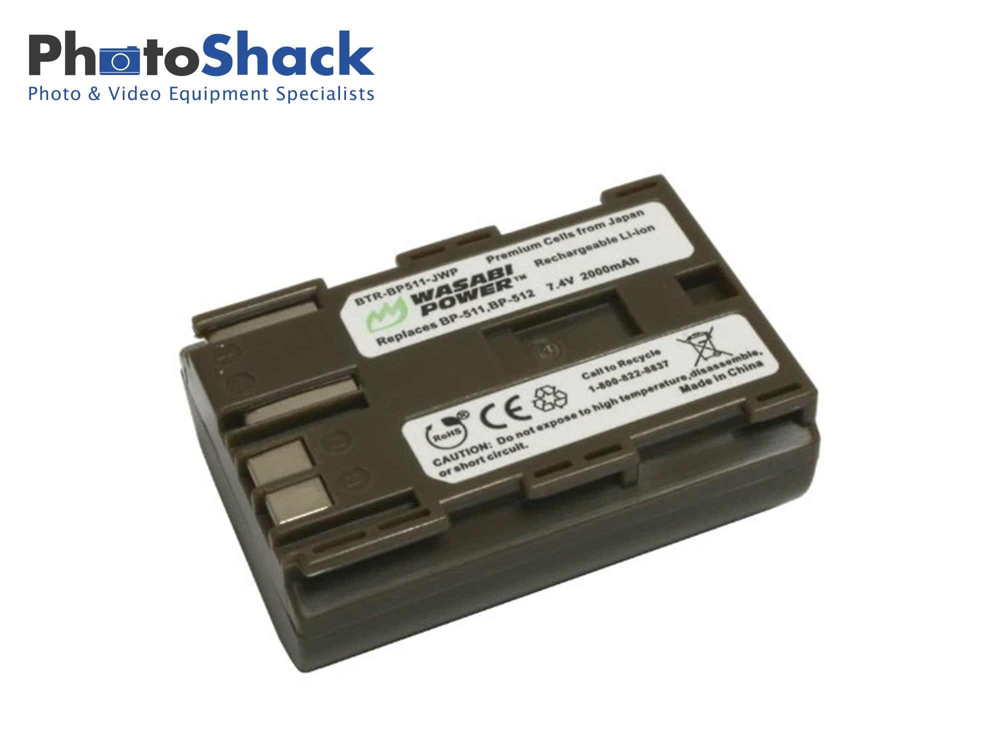BP-511 Battery for Canon - Wasabi Power