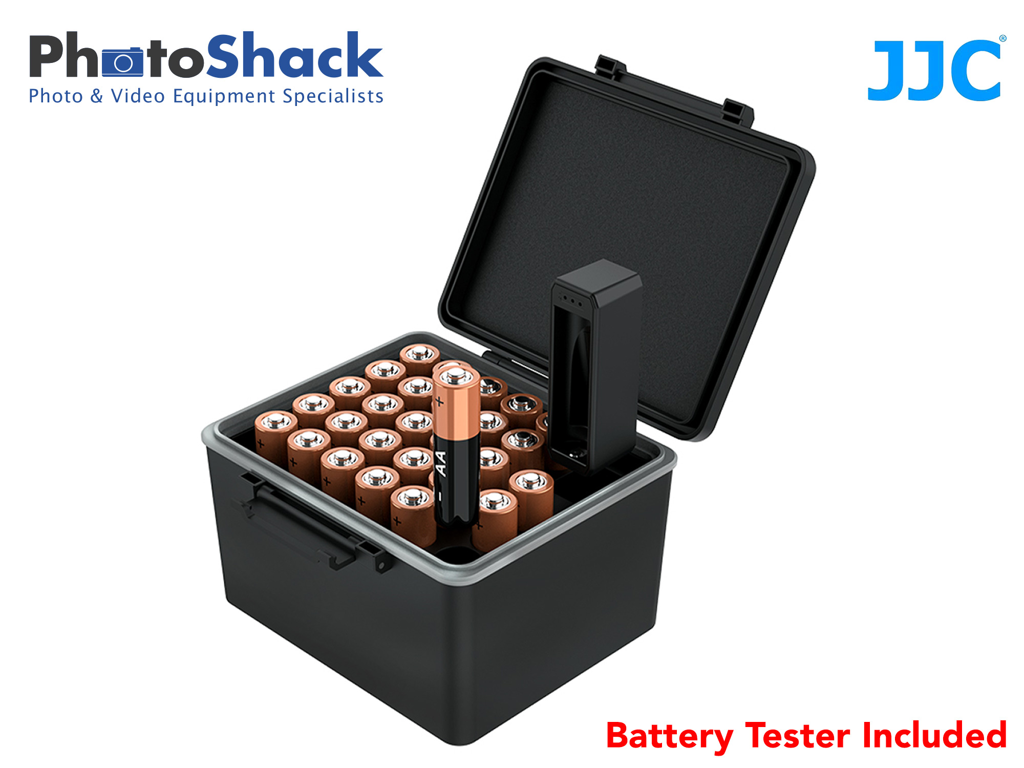 JJC AA Battery Holder with Battery Tester
