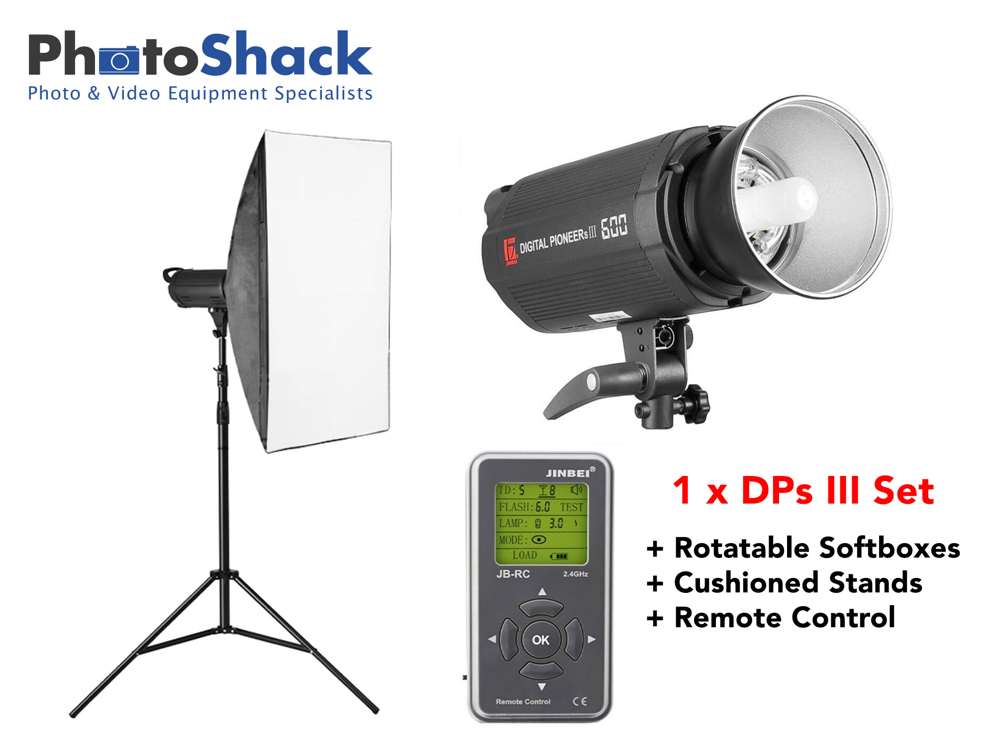 JinBei DPsIII 600w Studio Flash Single Kit