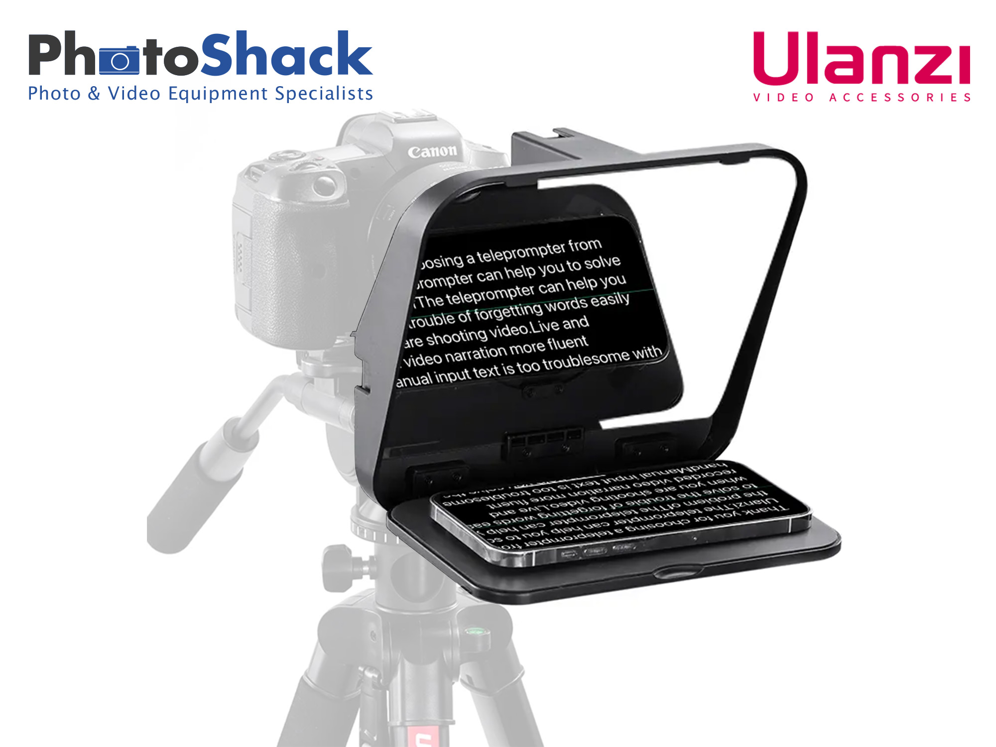 Ulanzi RT02 Universal Teleprompter For Tablets And Smartphones With Remote Control