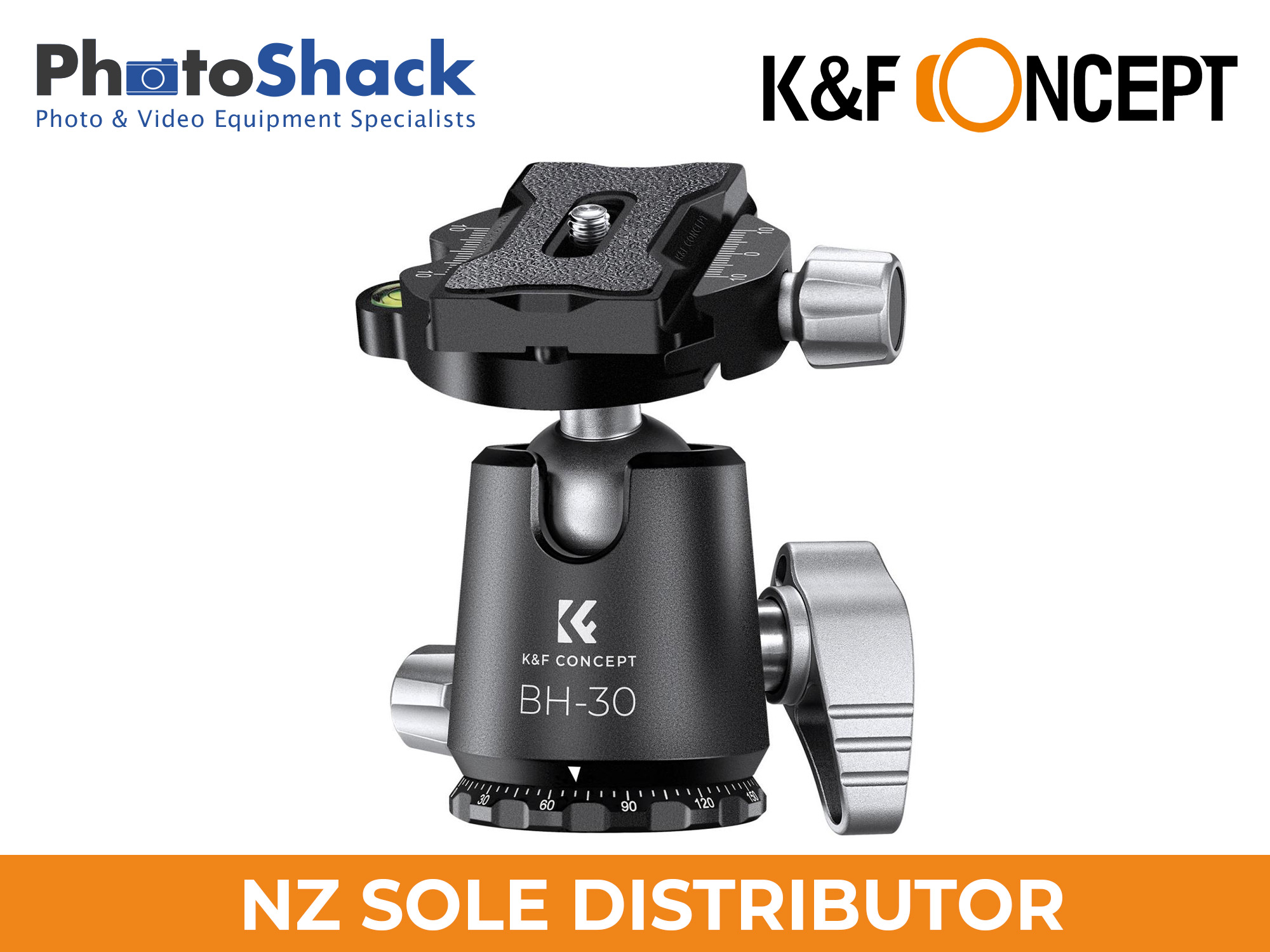 K&F Concept BH-30 12kg Load Professional 30mm Metal Tripod Ball Head