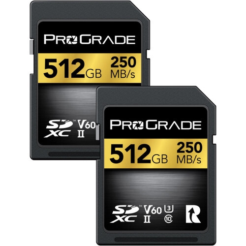 ProGrade Digital 512GB UHS-II SDXC Memory Card - 2 PACK