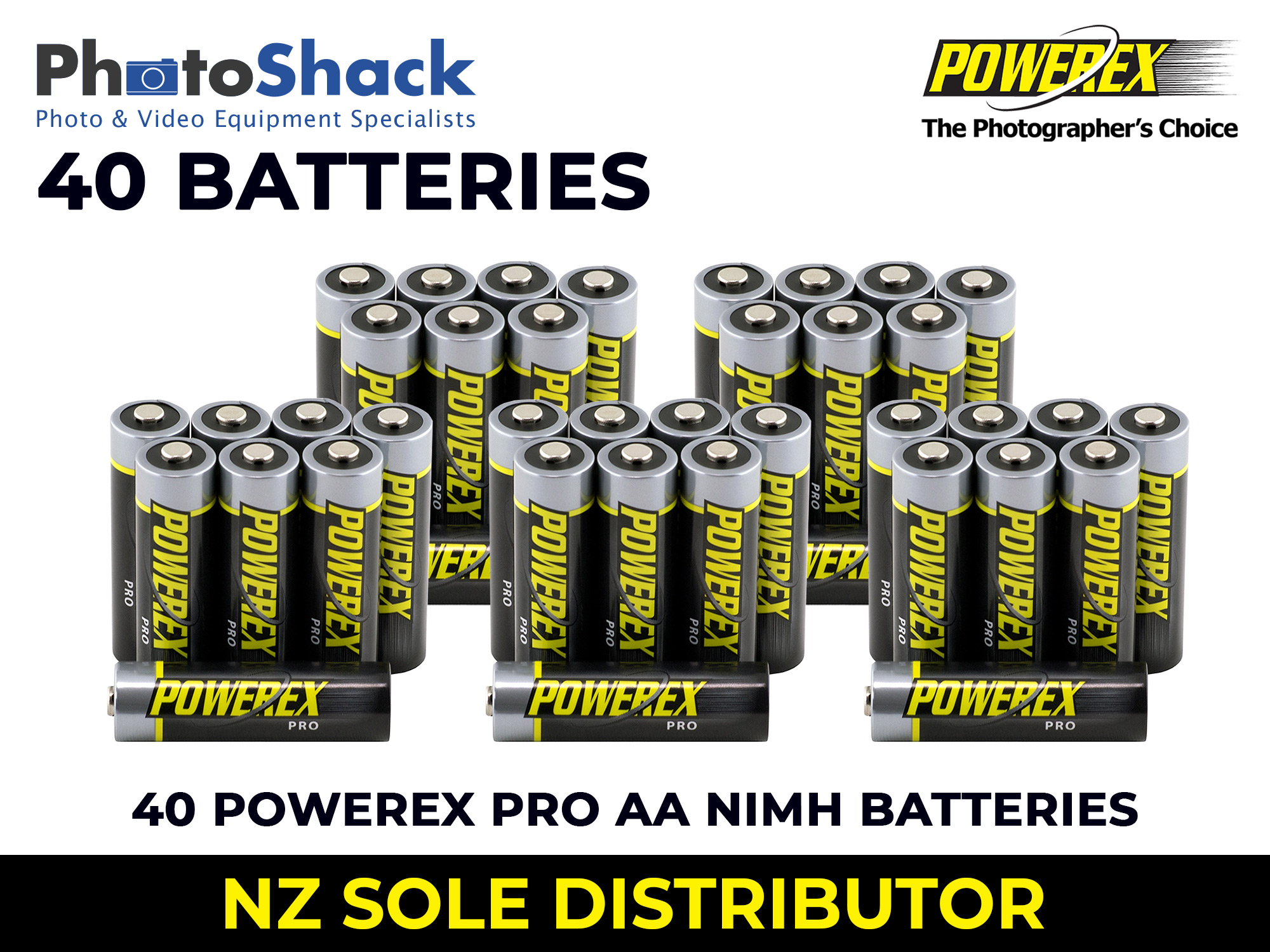 Maha Powerex PRO - AA Batteries - 2,700mAh 40 Batteries