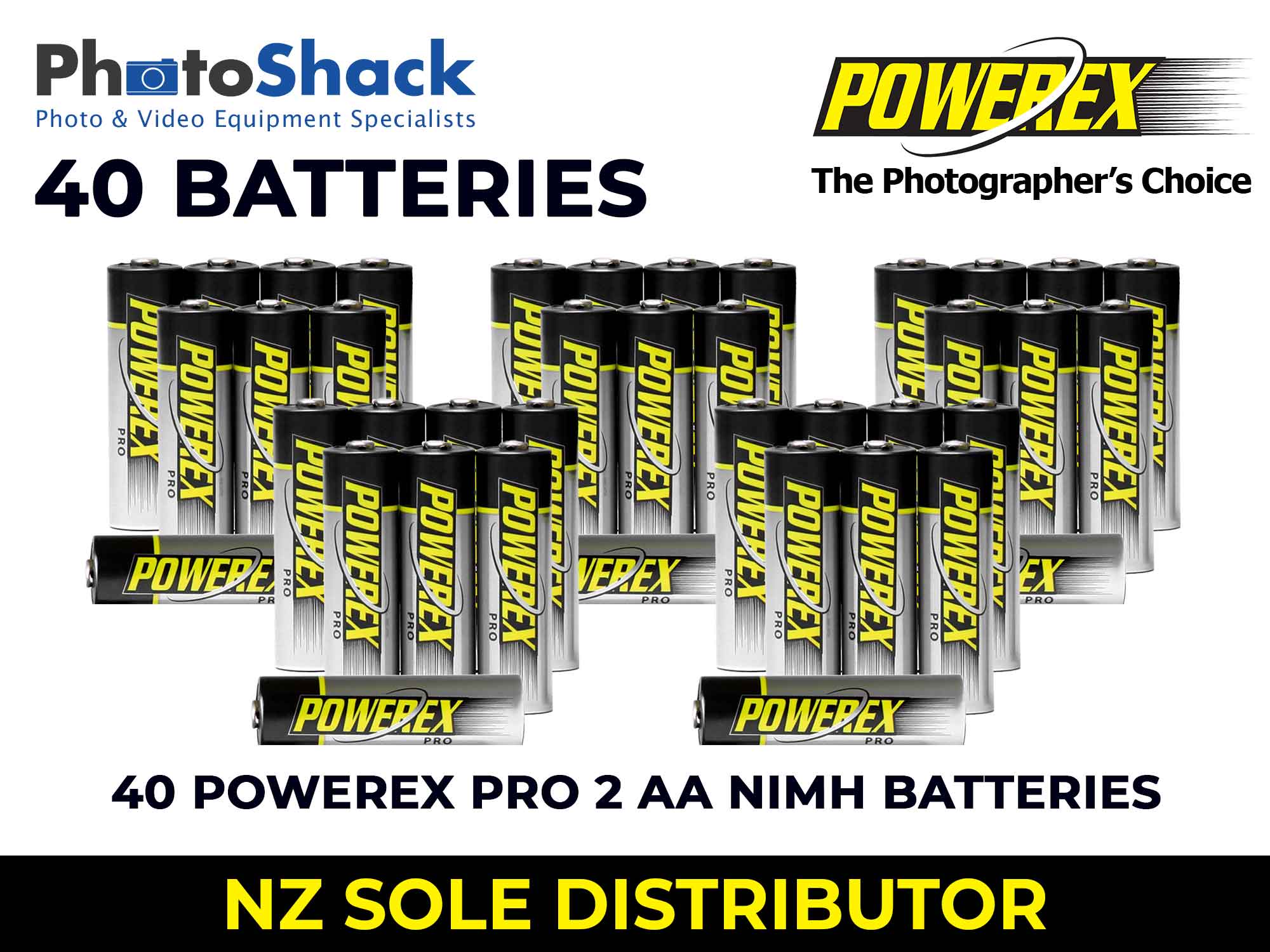 Maha Powerex PRO - AA Batteries - 2,700mAh 40 Batteries