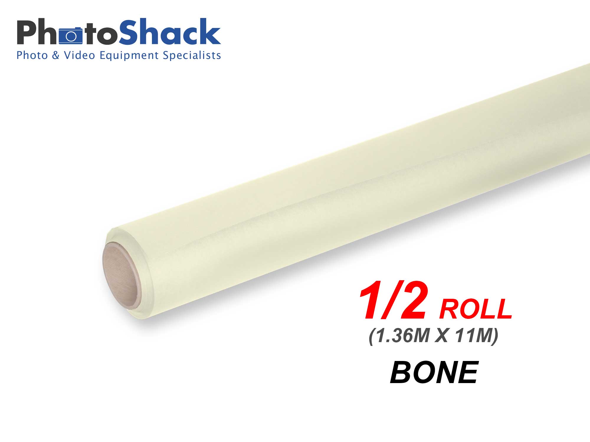 Paper Background Half Roll - Bone