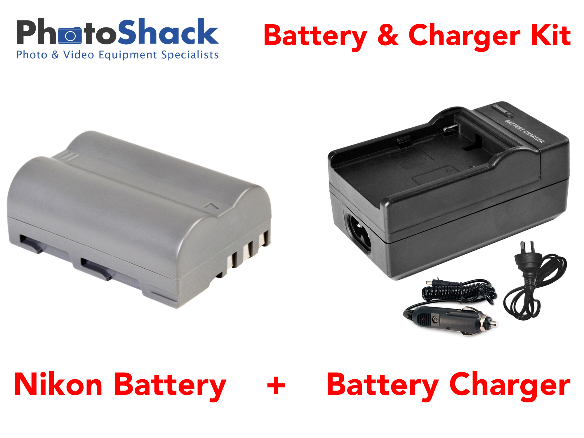 Charger & Battery Kit for Nikon Cameras