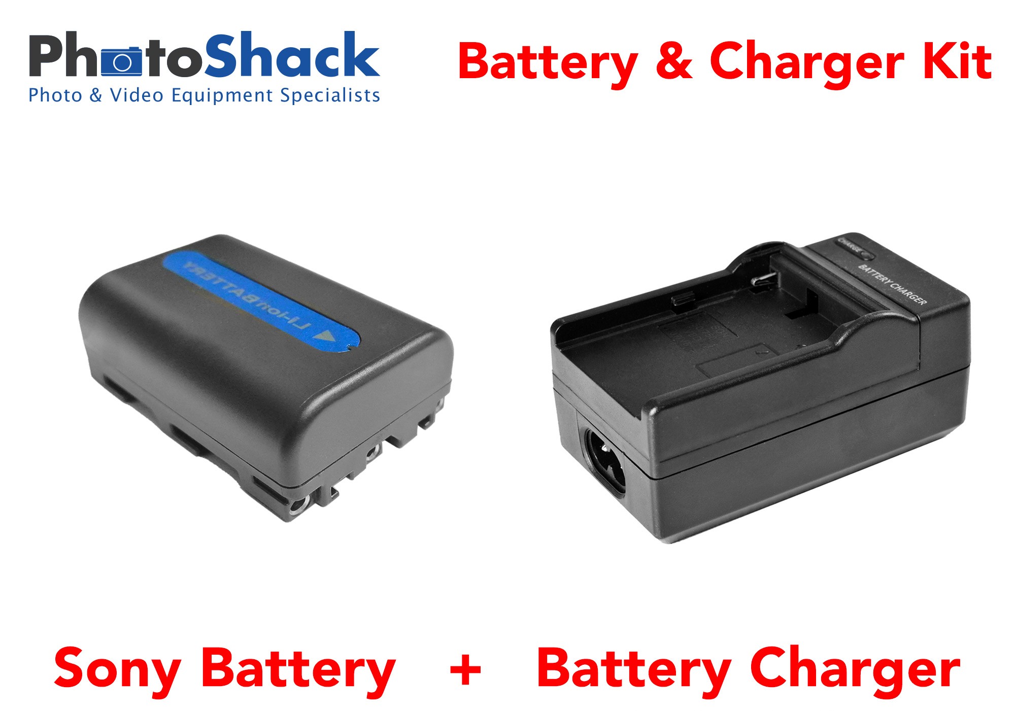 Charger & Battery Kit for Sony Cameras
