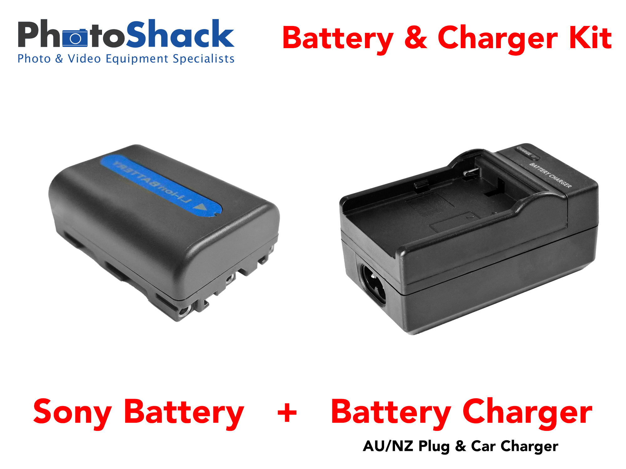 Charger & Battery Kit for Sony Cameras