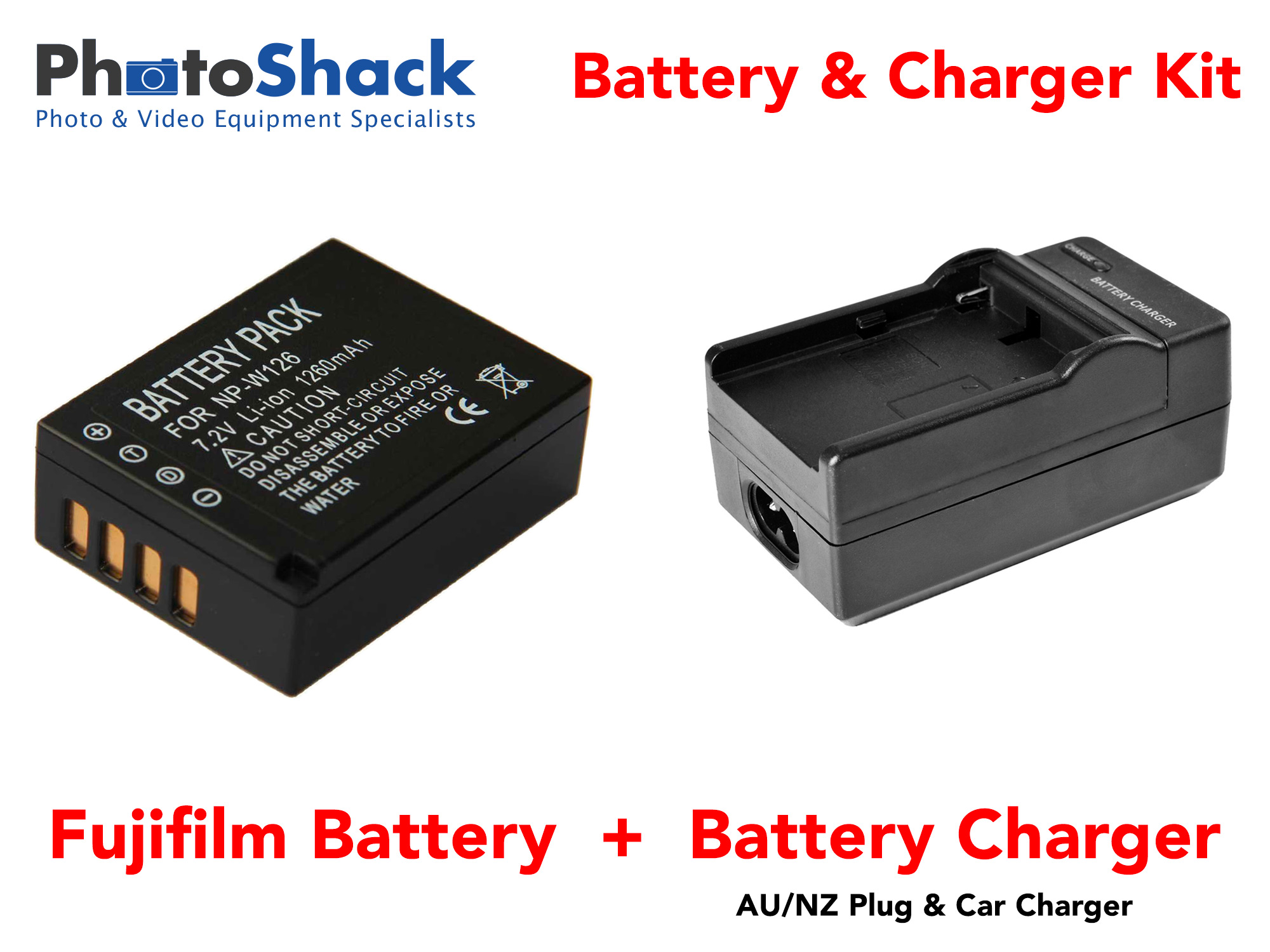 Charger & Battery Kit for Fujifilm Cameras