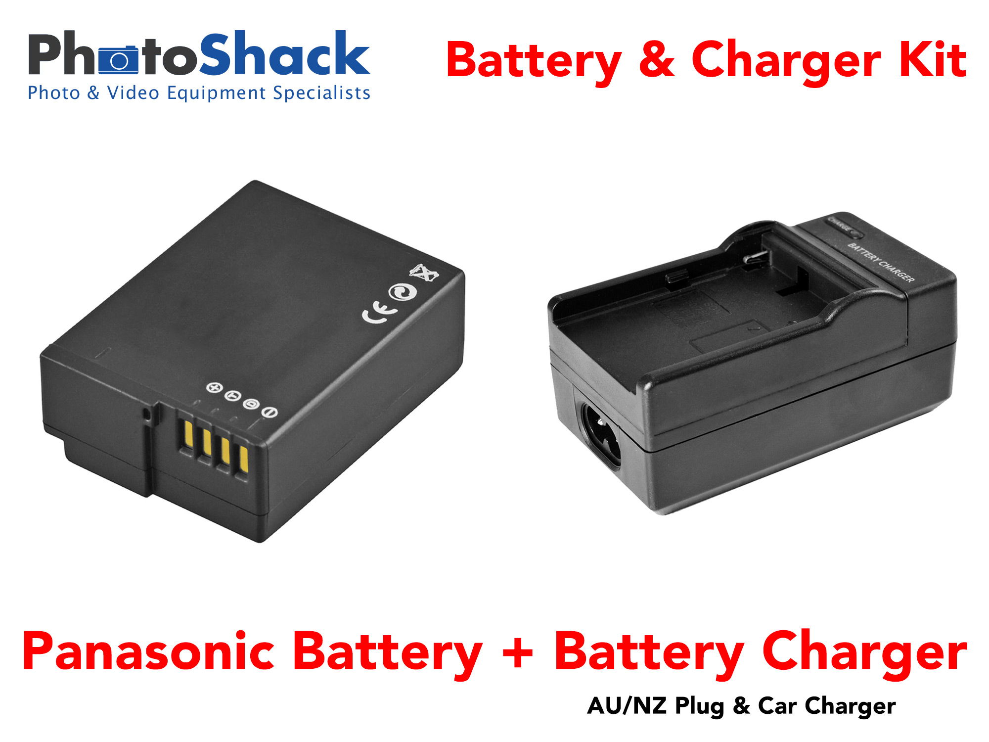 Charger & Battery Kit for Panasonic / Lumix Cameras