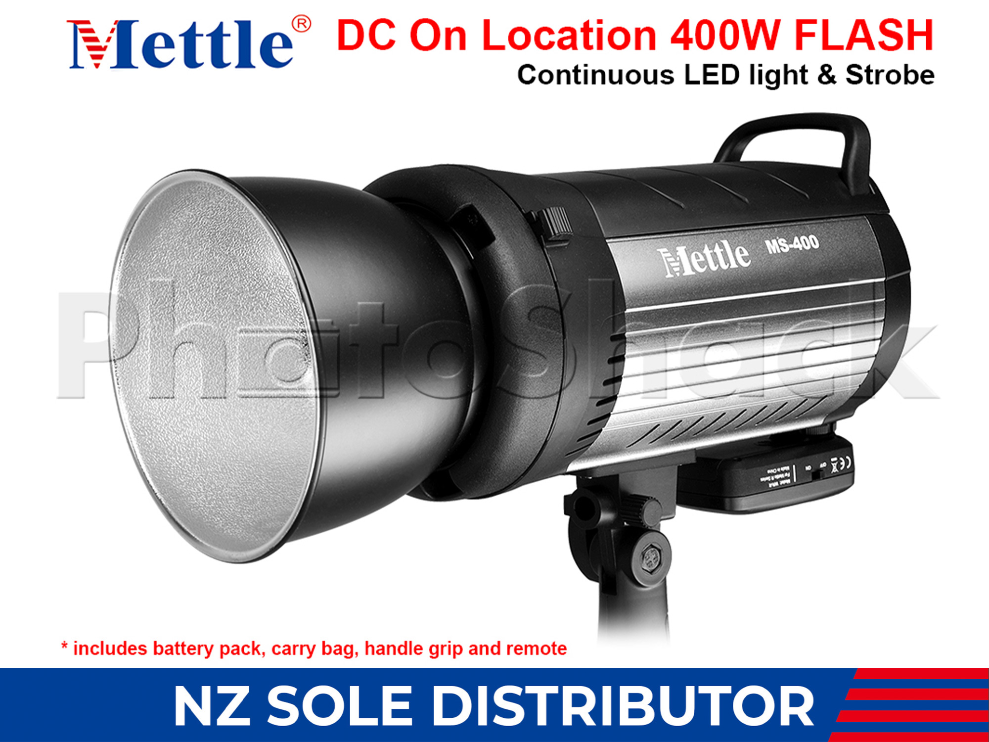 Studio Flash - 400W - Mettle MS400 with Aluminium Case
